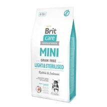 Brit Care MINI - LIGHT & STERILISED NYÚL & LAZAC Hipoallergén, Gabonamentes 2kg .