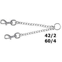 TRIXIE PÓRÁZ LÁNCOS KETTÖS VEZETŐ 42CM/2MM .