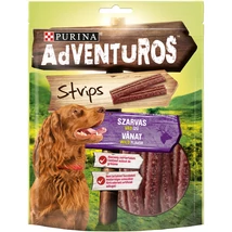 ADVENTUROS Strips Szarvas, vad ízű kutya jutalomfalat 90g  .
