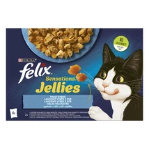 FELIX SENSATIONS JELLIES Halas válogatás aszpikban nedves macskaeledel 4x85g .