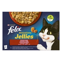 FELIX SENSATIONS JELLIES Házias válogatás aszpikban nedves macskaeledel 4x85g  .