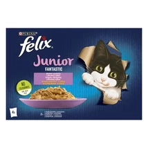 FELIX FANTASTIC Junior Csirkével/Lazaccal aszpikban nedves macskaeledel 4x85g .