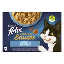 FELIX SENSATIONS SAUCES Halas válogatás szószban nedves macskaeledel 4x85g .