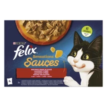 FELIX SENSATIONS SAUCES Házias válogatás szószban nedves macskaeledel 4x85g .