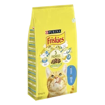 FRISKIES Lazaccal és hozzáadott zöldségekkel száraz macskaeledel 10kg .