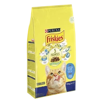 FRISKIES Steril Lazaccal és zöldségekkel száraz macskaeledel 10kg .