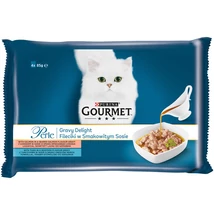 GOURMET PERLE GRAVY DELIGHT Lazaccal/Tonhallal nedves macskaeledel 4x85g .