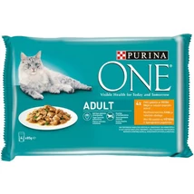 ONE Csirkével és Zöldbabbal nedves macskaeledel 4x85g .