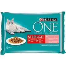 ONE STERILCAT Lazaccal és Sárgarépával nedves macskaeledel 4x85g .