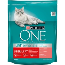 PURINA ONE STERILCAT Lazacban és búzában gazdag száraz macskaeledel 800g  .