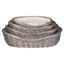 TRIXIE KOSÁR FONOTT BÉLÉSSEL ÉS PÁRNÁVAL 60CM SZÜRKE .