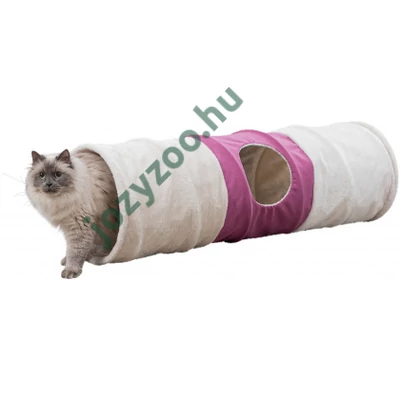 Trixie Alagút Macskának XXL Plüss 35x115cm Bézs/Fuchsia .