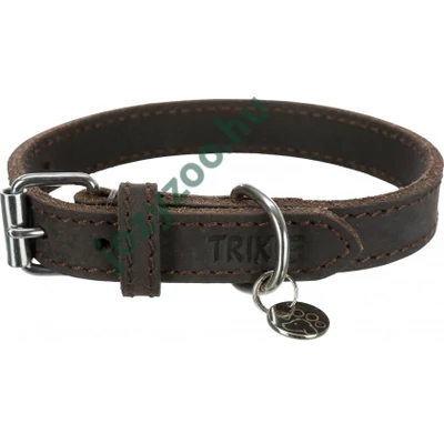 Trixie Nyakörv Rustic Bőr Széles XS–S 27–34 cm/18mm Sötétbarna .