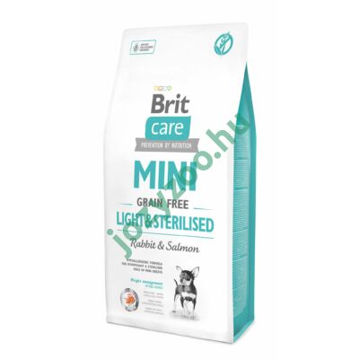 Brit Care MINI - LIGHT & STERILISED NYÚL & LAZAC Hipoallergén, Gabonamentes 2kg .