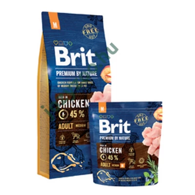 BRIT PREMIUM BY NATURE MEDIUM ADULT 3KG .