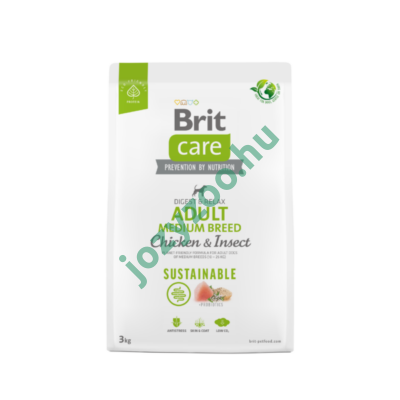BRIT CARE DOG SUSTAINABLE INSECT ADULT MEDIUM BREED 3 KG