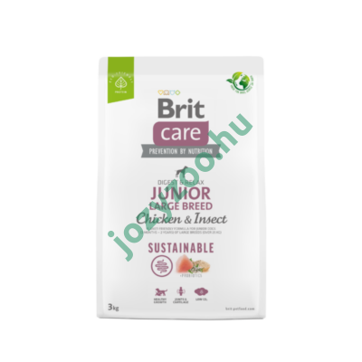 BRIT CARE DOG SUSTAINABLE INSECT JUNIOR LARGE BREED 3 KG