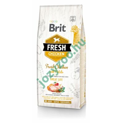 BRIT FRESH CHICKEN WITH POTATO ADULT GREAT LIFE 12 KG -